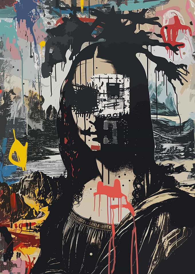 Mona Lisa Basquiat Style