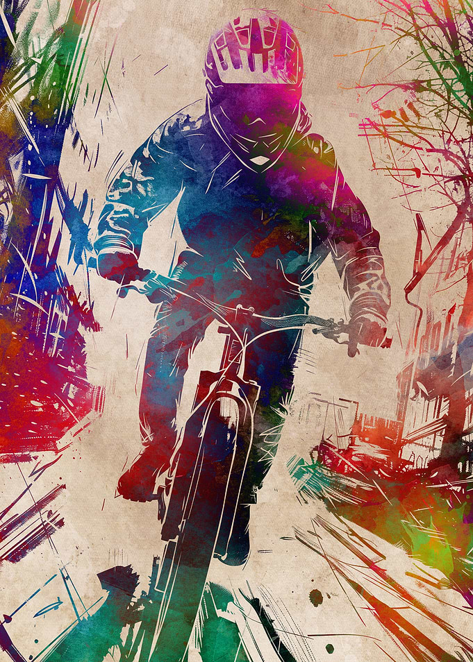 Bicycle sport art