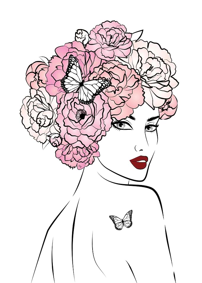 Flower Hat Woman Light Two