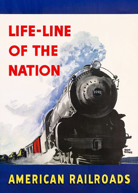 Railroad Legacy — vintage poster restored on metal