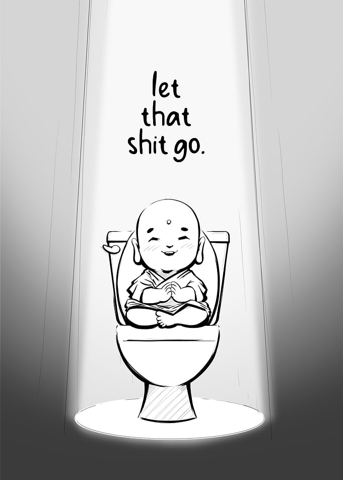 Cute Buddha Pooping