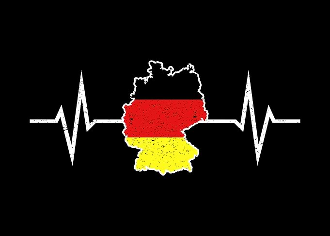 Germany Heartbeat Outline