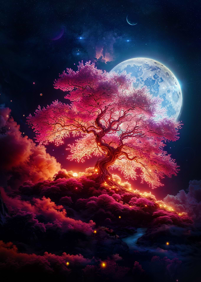 Cherry Blossom Moonlight