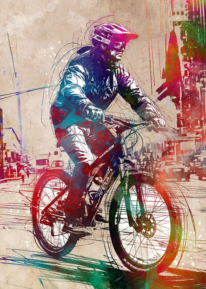 Bicycle sport art