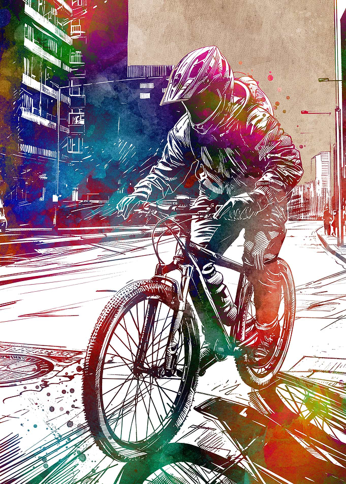 Bicycle sport art