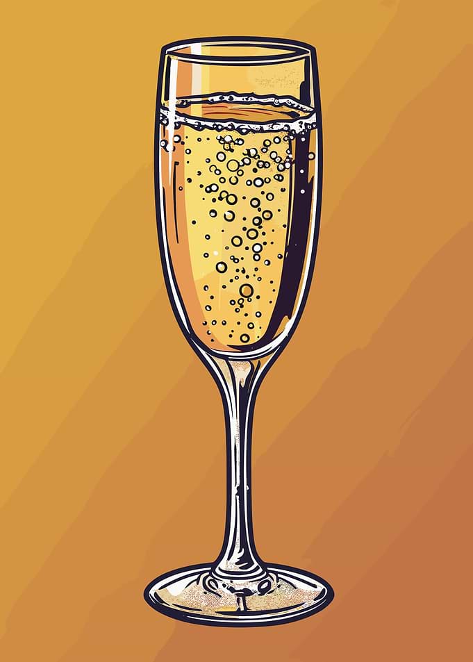 Champagne Simple Design