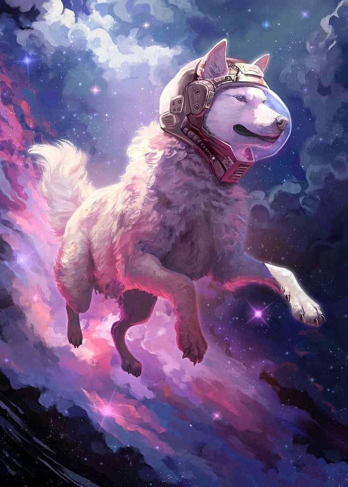 Purple Space Dog