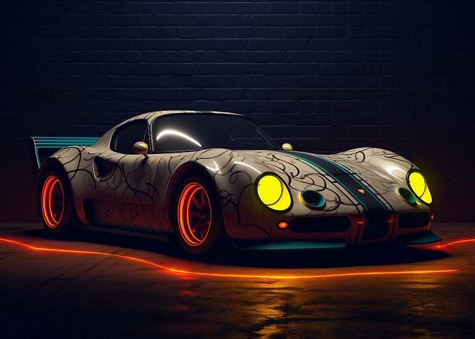 Neon Alfa Romeo 4C Compet