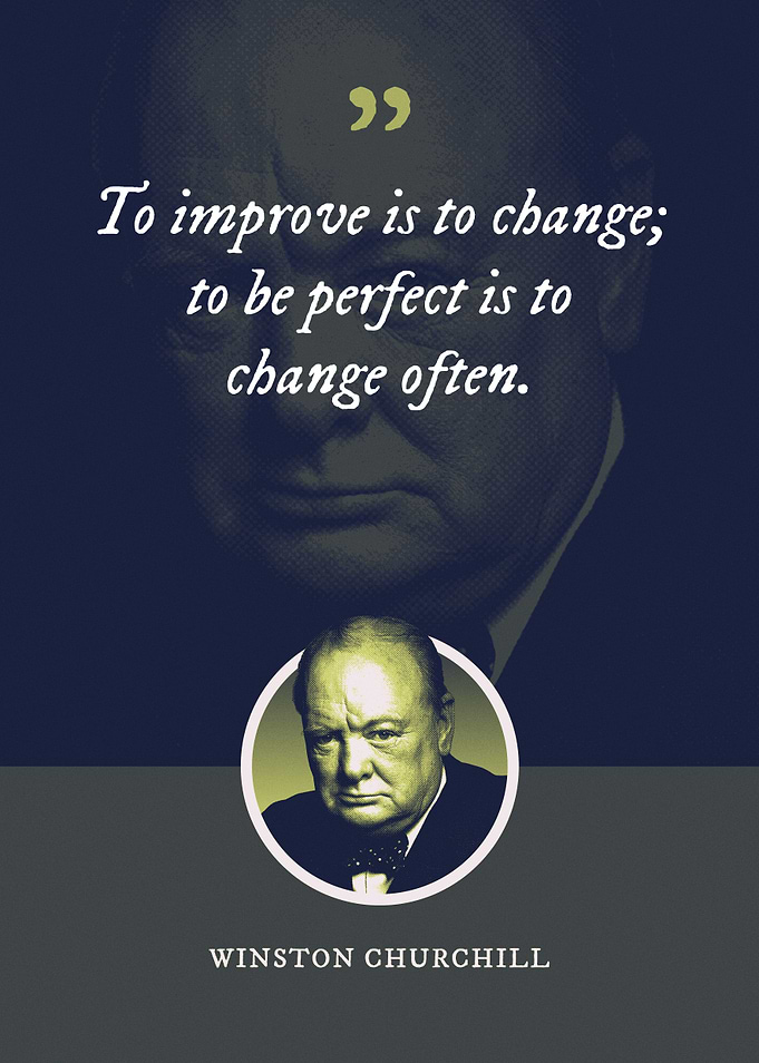 To improve is to change