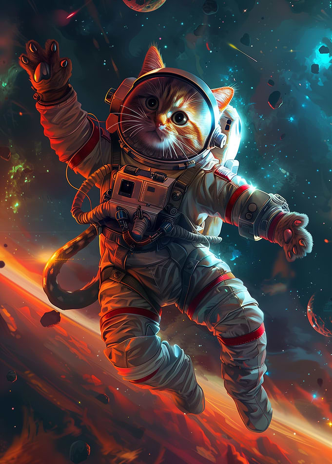 Astronaut Space Cat