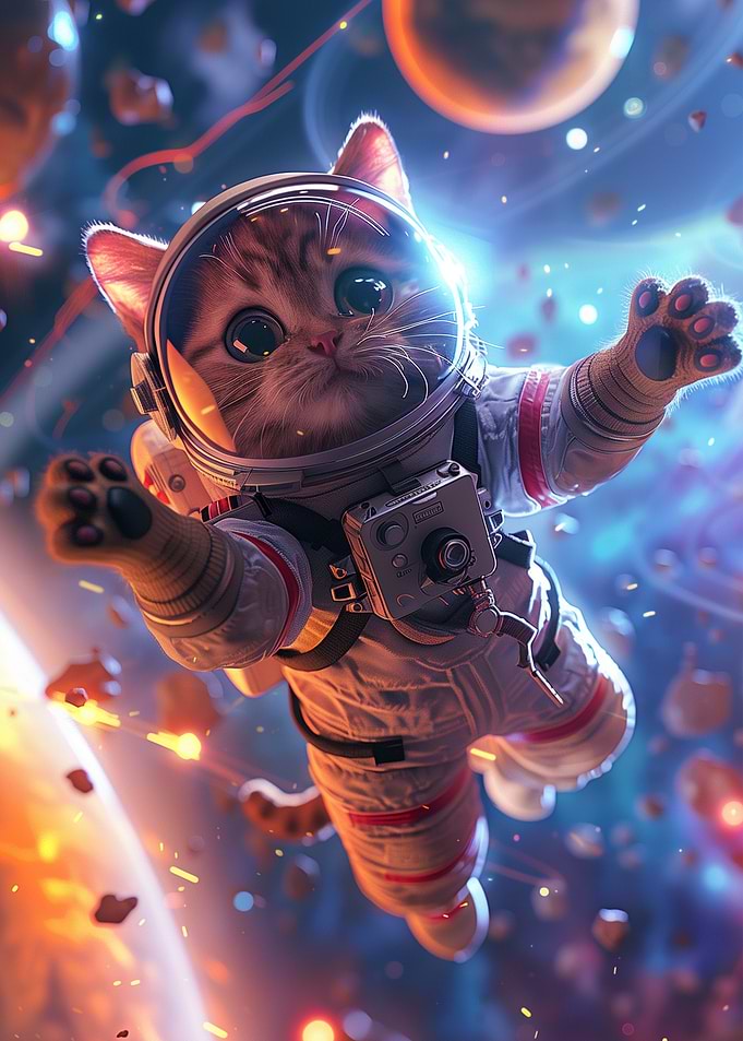 Astronaut Space Cat