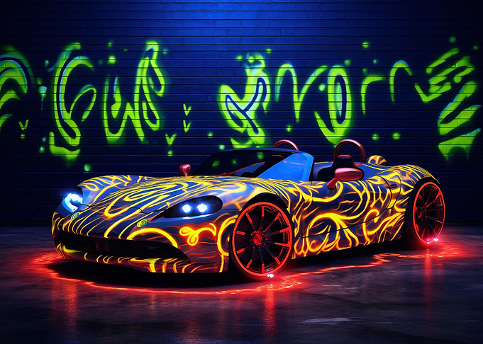 Neon Alfa Romeo 4C Spider