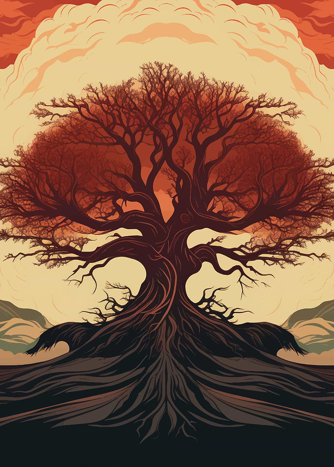 Tree in the evening
