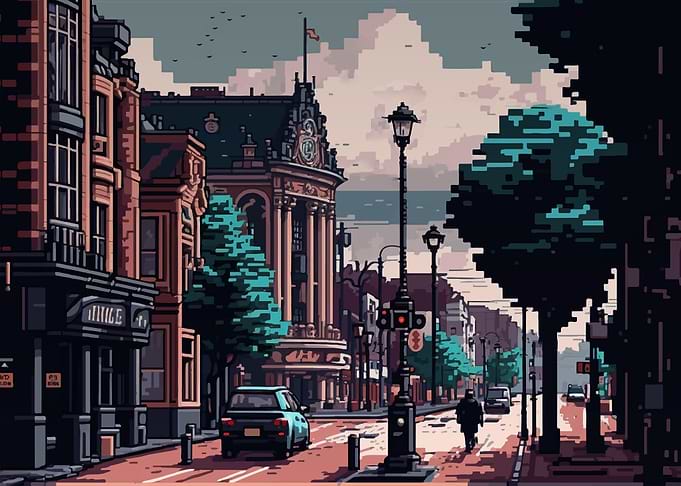 Enschede City Pixel Art