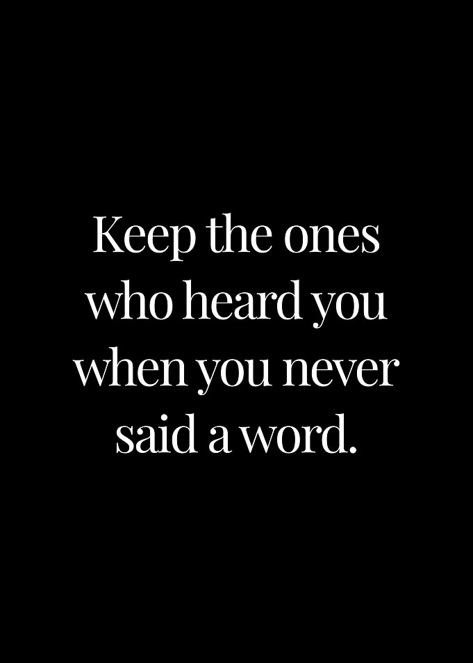 Who never heard you
