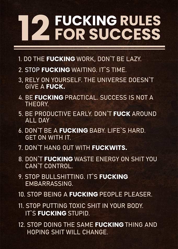 12 FUCKING RULES