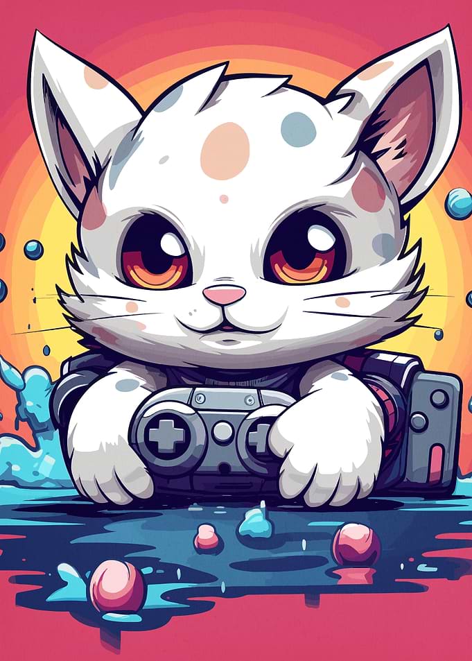 Cat Gamer Gaming