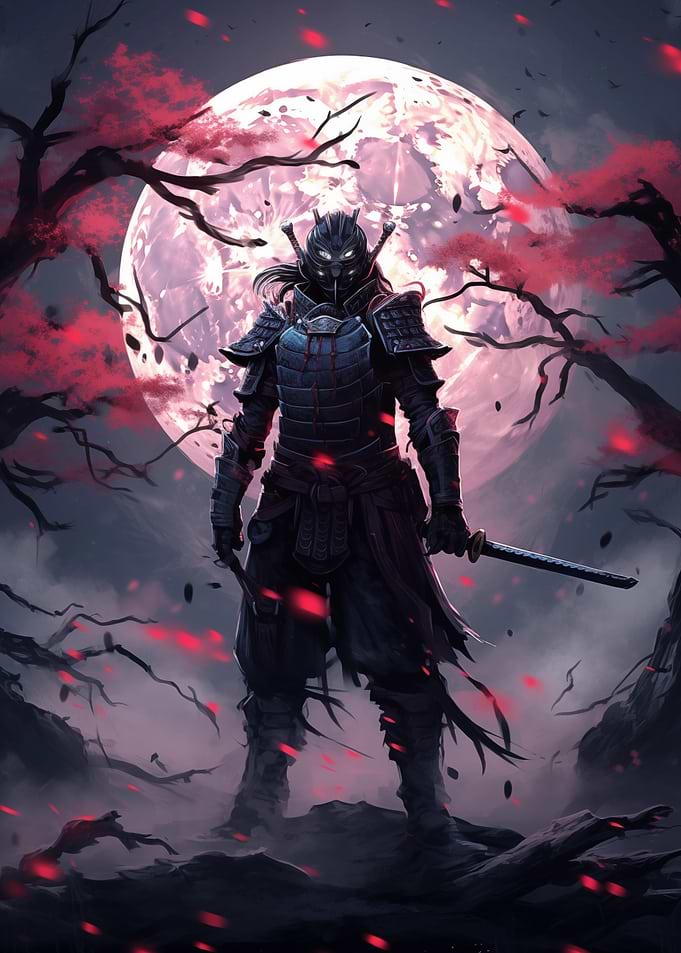 japanese samurai in sakura