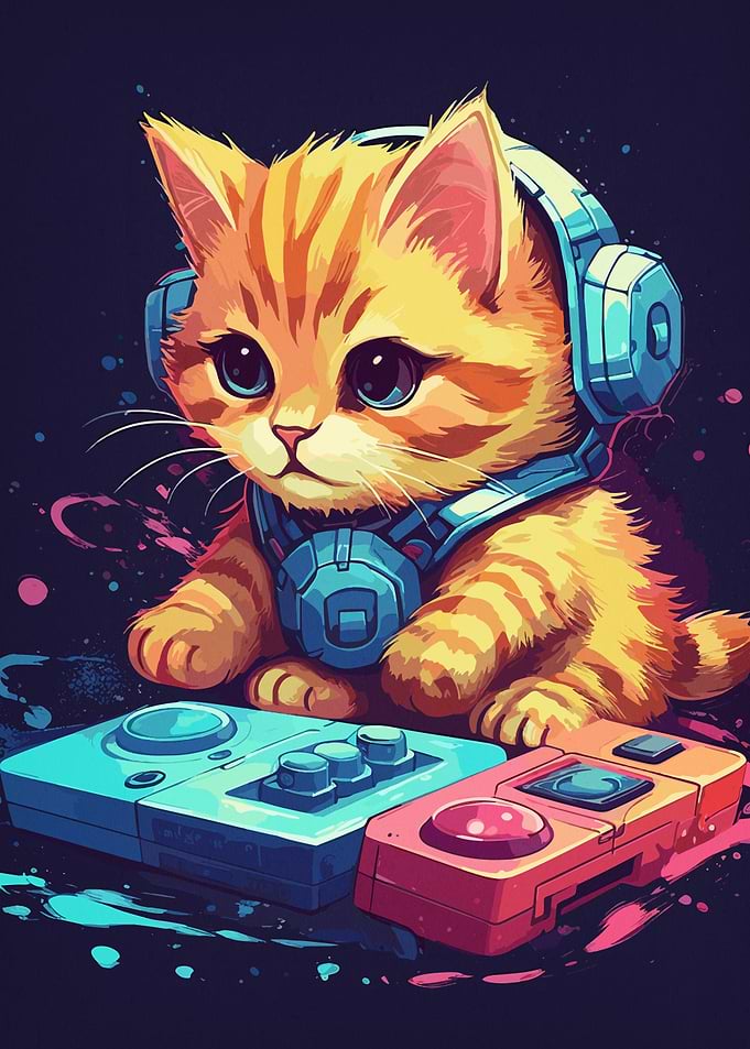 Cat Gamer Gaming
