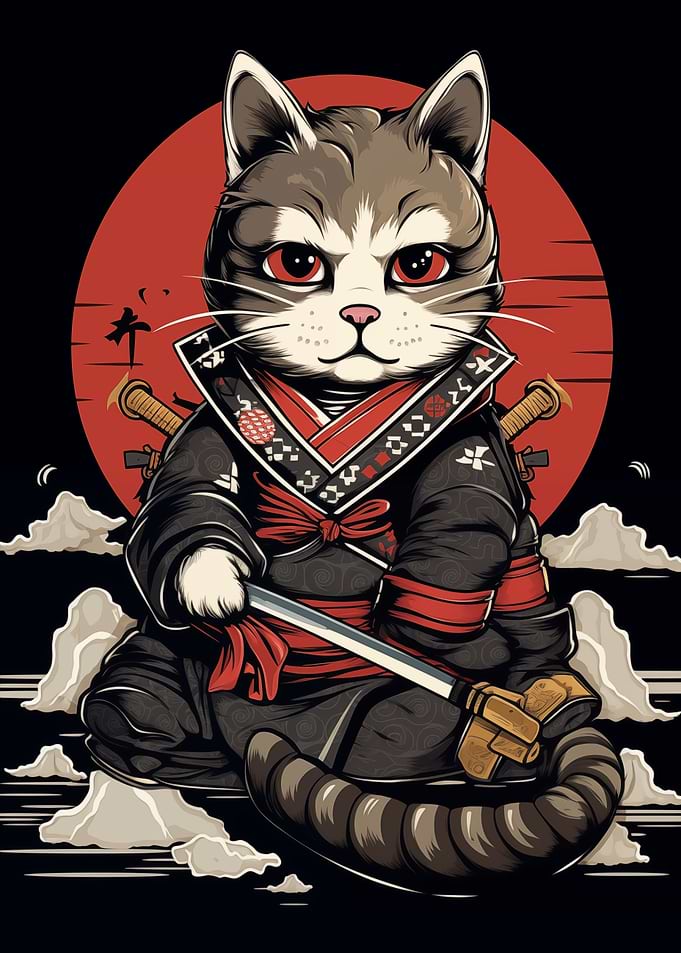 Japanese Cat Samurai