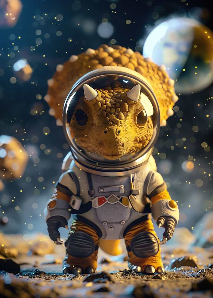 Cute Dinosaur Space Suit