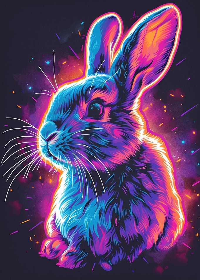 Rabbit Neon Animal