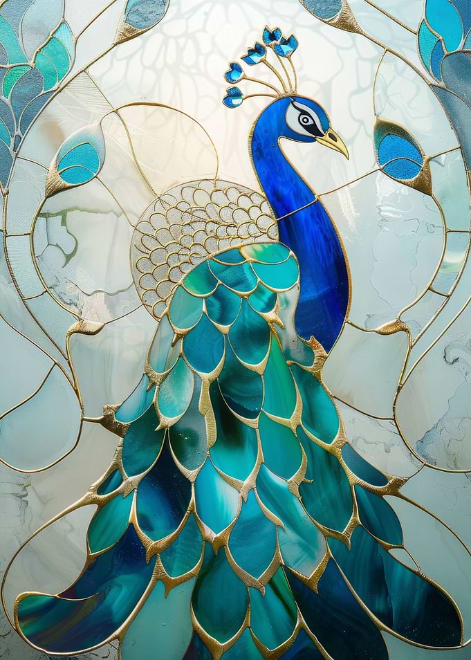 Peacock Green Gold Decor
