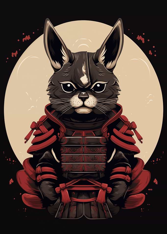 Japanese Rabbit Samurai