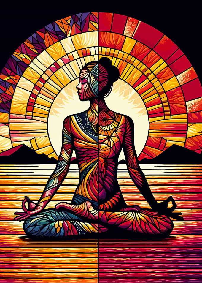 Yoga wpap pop art colorful