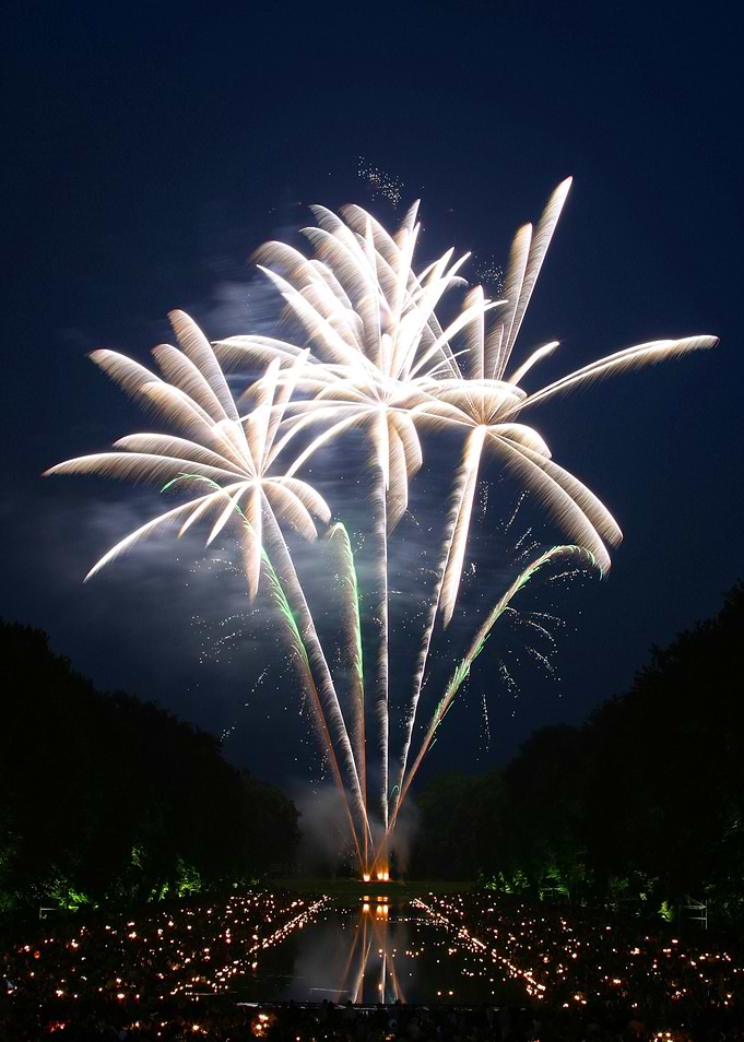 fireworks and lanterns