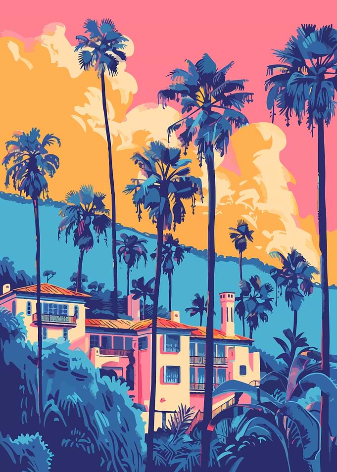 California Sunset Art