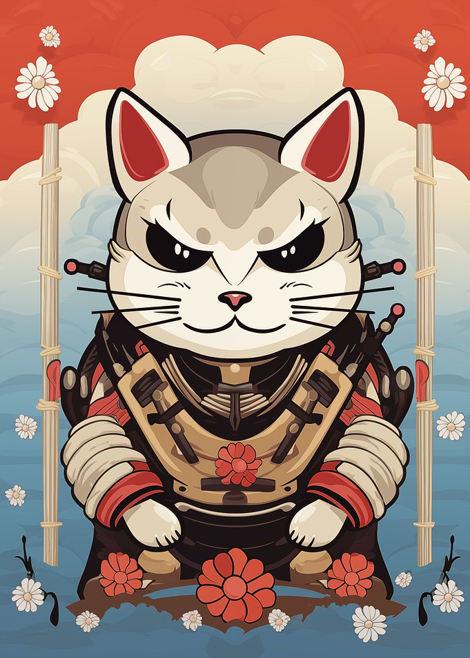 Japanese Cat Samurai