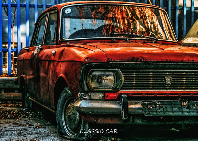 CLASSIC CAR ON THE WALL