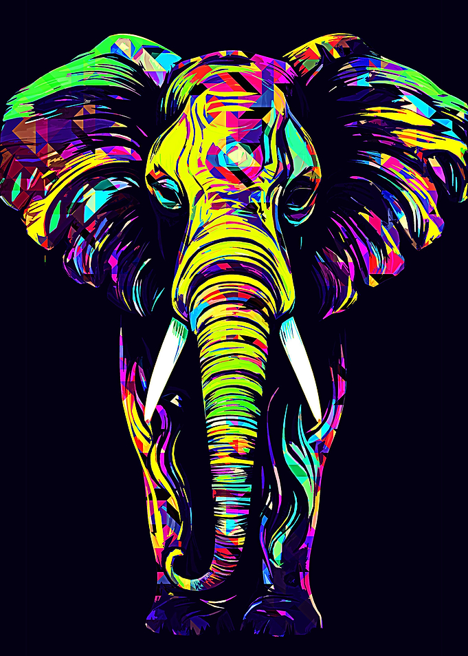 Elephant style pop art