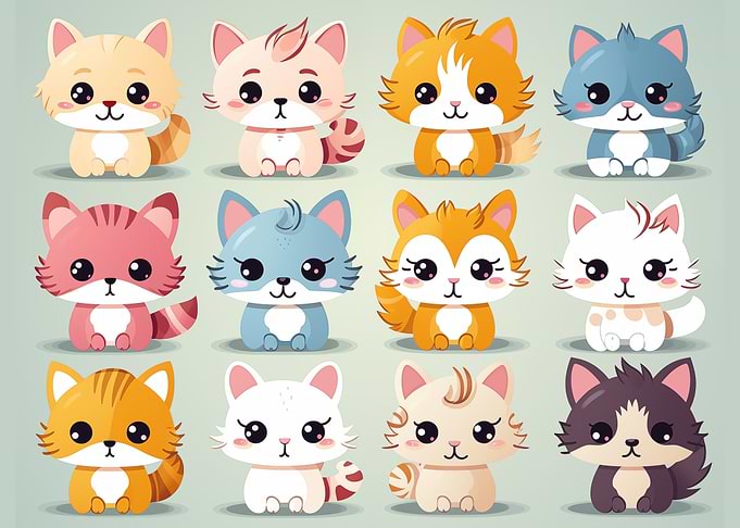 Cute Kawaii Kitten Collect