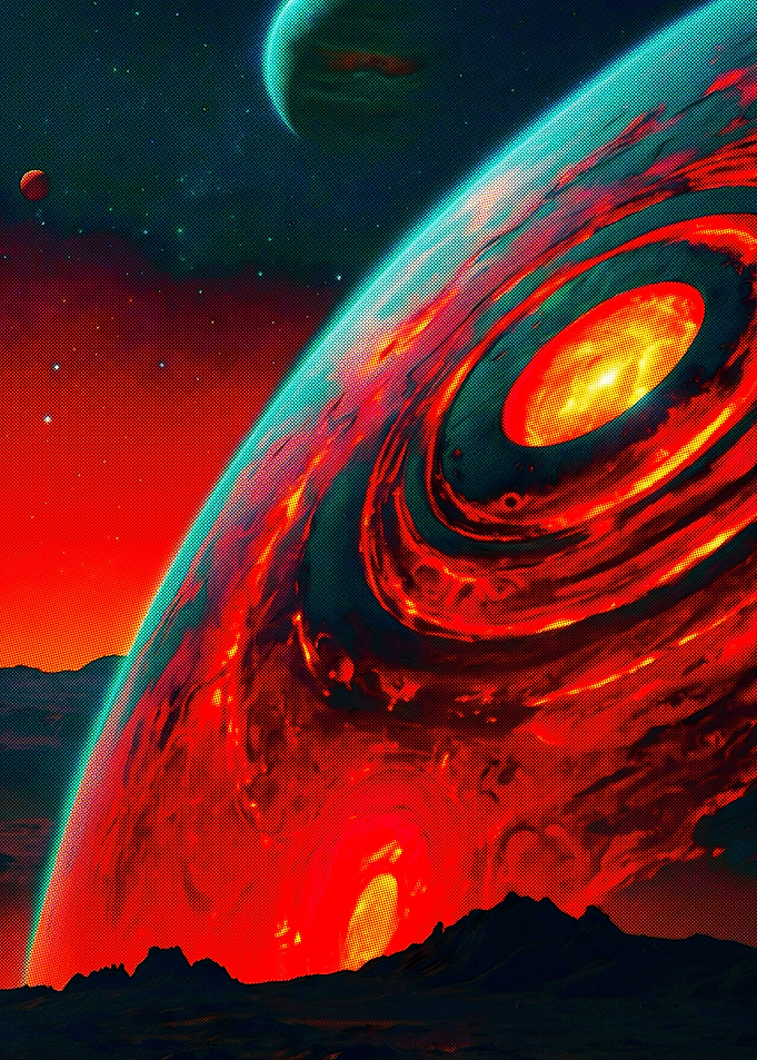 Meteor in galaxy space