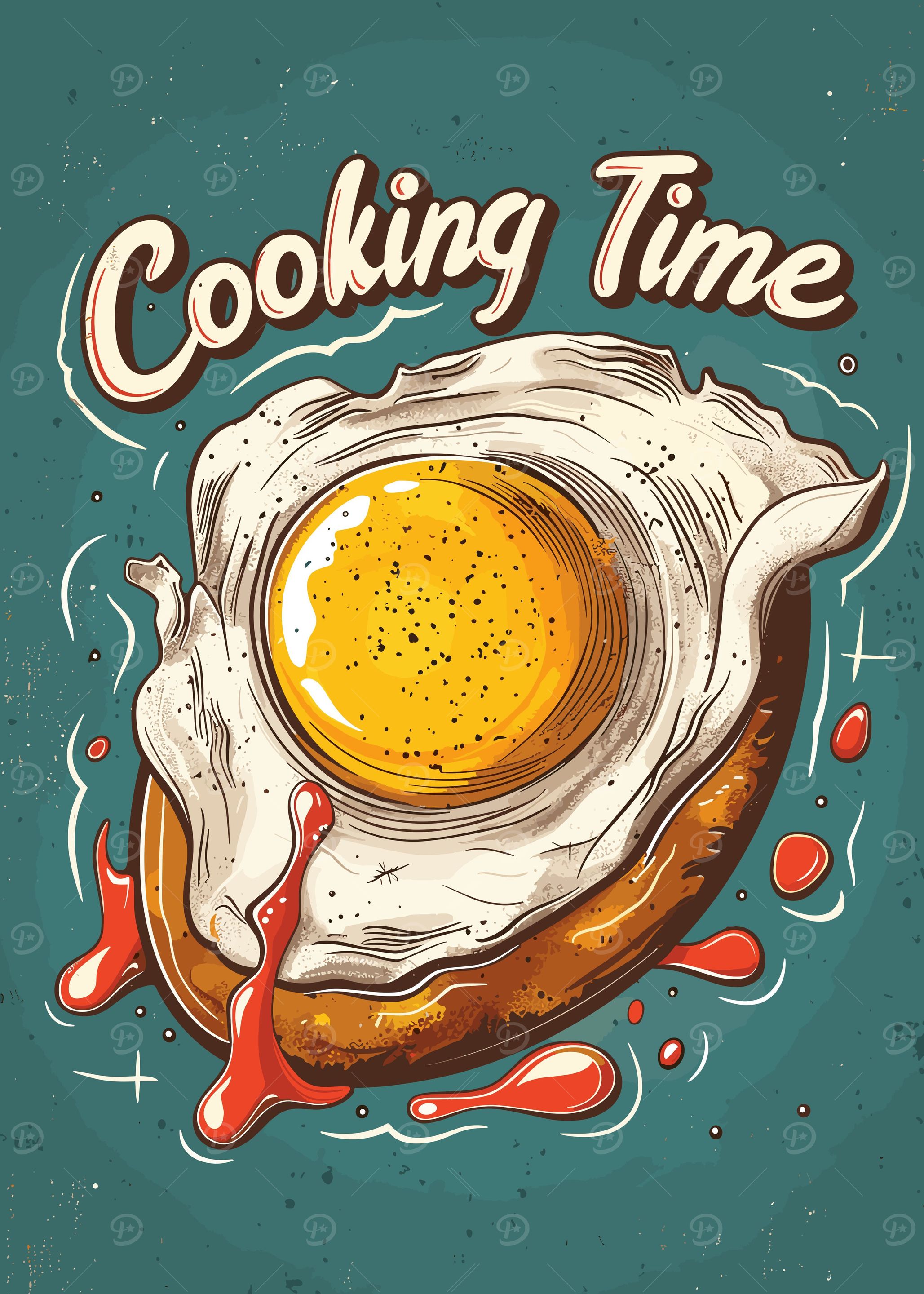Cooking Time Egg Toast Art