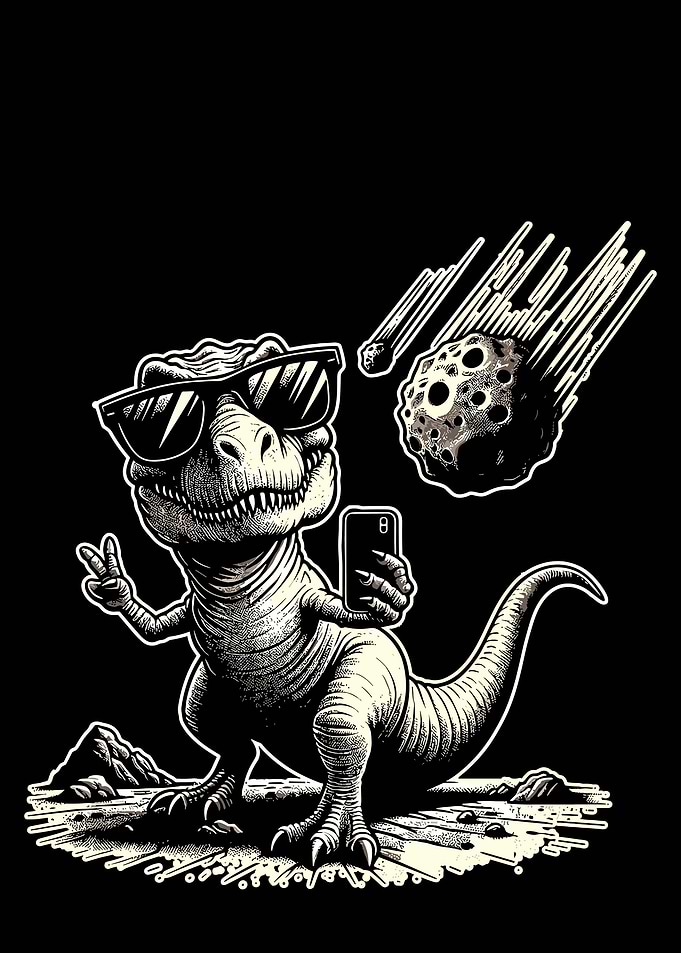 Funny Dinosaur TRex Selfie