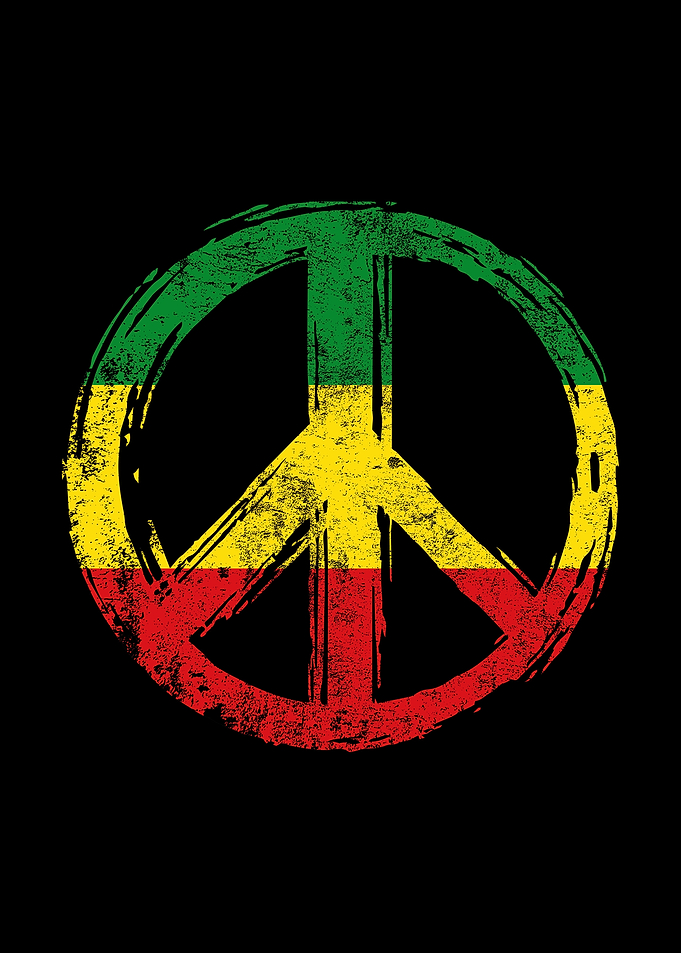 Peace Symbol Reggae Colors