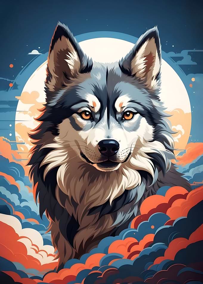 Husky fluffy anime manga