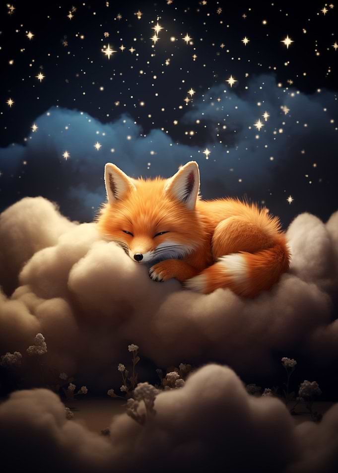 Sleeping Red Fox