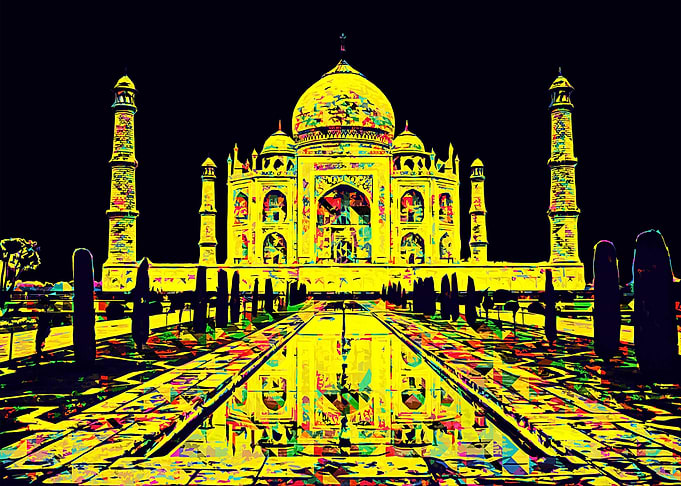Taj mahal pop art