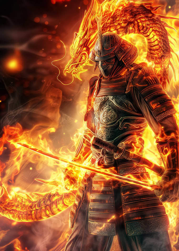 Fire Samurai Dragon