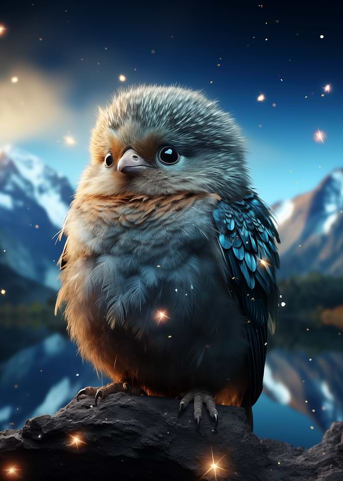 Little Kiwi Bird in Alps