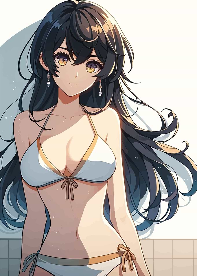 Anime Girl Against a Wall