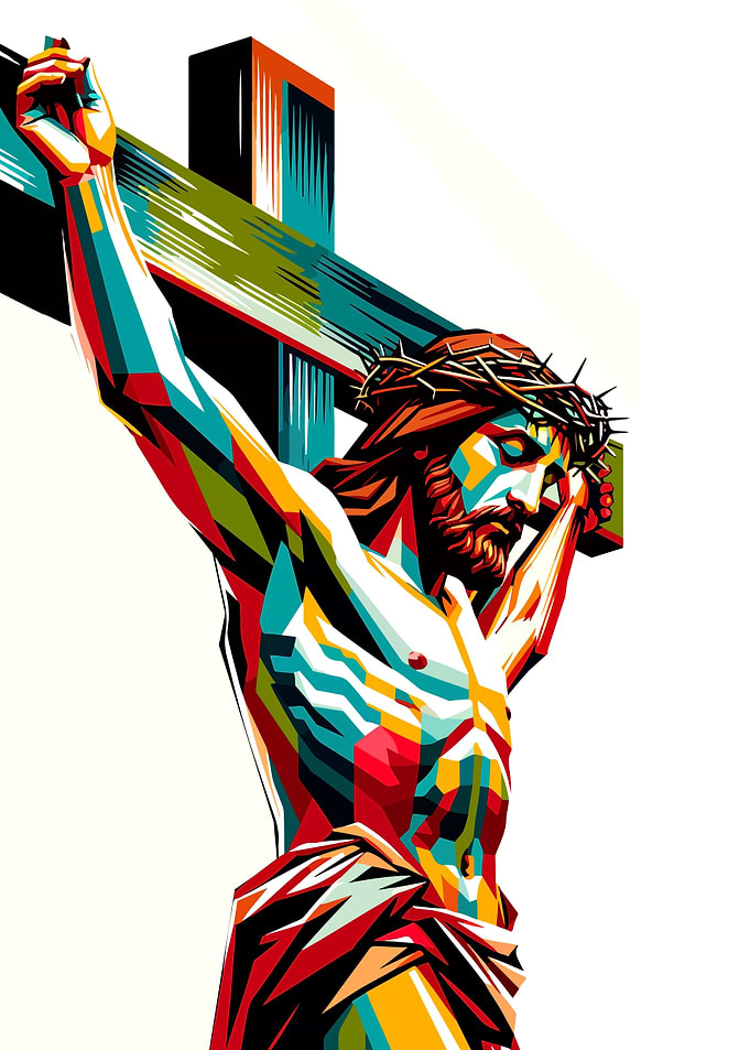 Jesus on the cross wpap