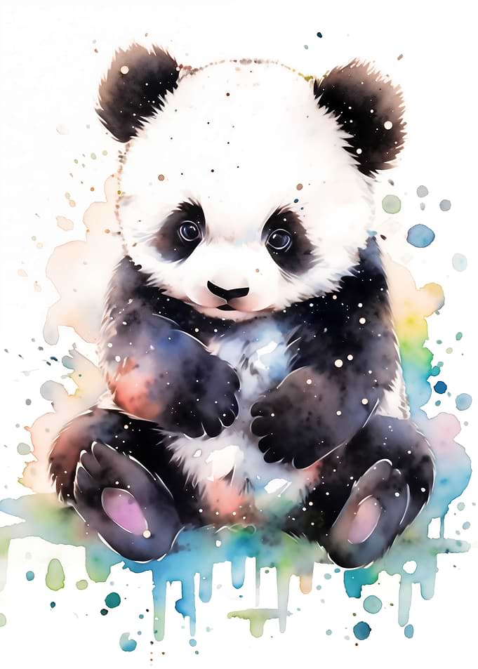 Panda Watercolor
