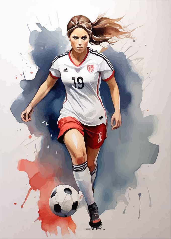 Sexy woman soccer player