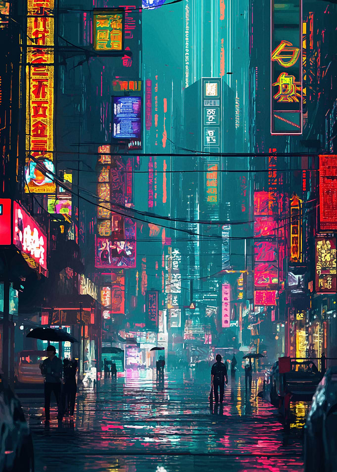 Cyberpunk City Japan