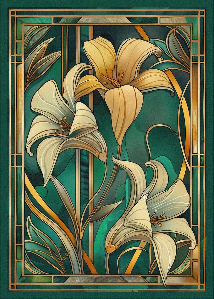 Art Noveau Floral Art